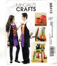 McCall&#39;s 6415 Crafts: Aprons Adult S,M,L,XL Boots Pumpkins Cat Owl UNCUT FF - £9.16 GBP