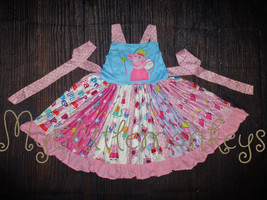 NEW Boutique Peppa Pig Girls Sleeveless Ruffle Twirl Dress - £4.71 GBP+
