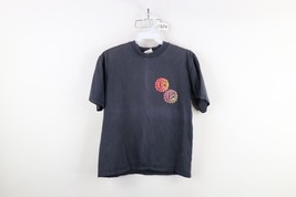 Vintage 90s Bugle Boy Boys Medium Sun Faded Spell Out Surfing T-Shirt Bl... - $24.70