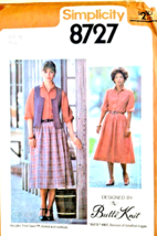 Vintage Sewing Pattern Simplicity 8727 Skirt, Blouse, Vest - £3.11 GBP