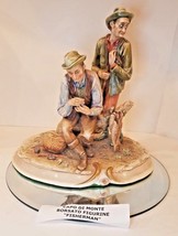 Antonio Borsato Capodimonte Italian Art Figurine &quot; Fishermen &quot; RARE Ital... - $475.00