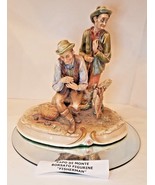 Antonio Borsato Capodimonte Italian Art Figurine &quot; Fishermen &quot; RARE Ital... - $475.00