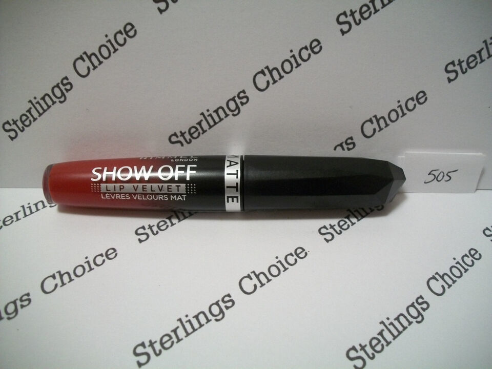 Rimmel Show Off Lip Velvet Matte Lip Color #505 Burning Lava - $5.93