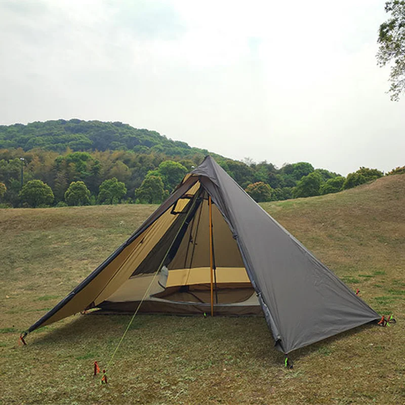 Pyramid Tent Ultralight Tent With Two Door Tents Outdoor Camping Tent Teepee - £113.46 GBP+