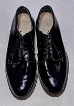 Bates High Gloss Military Dress Shoes 12-D-1017 Vibram Soles Mens 9E Wit... - $26.00