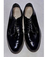 Bates High Gloss Military Dress Shoes 12-D-1017 Vibram Soles Mens 9E Wit... - $26.00