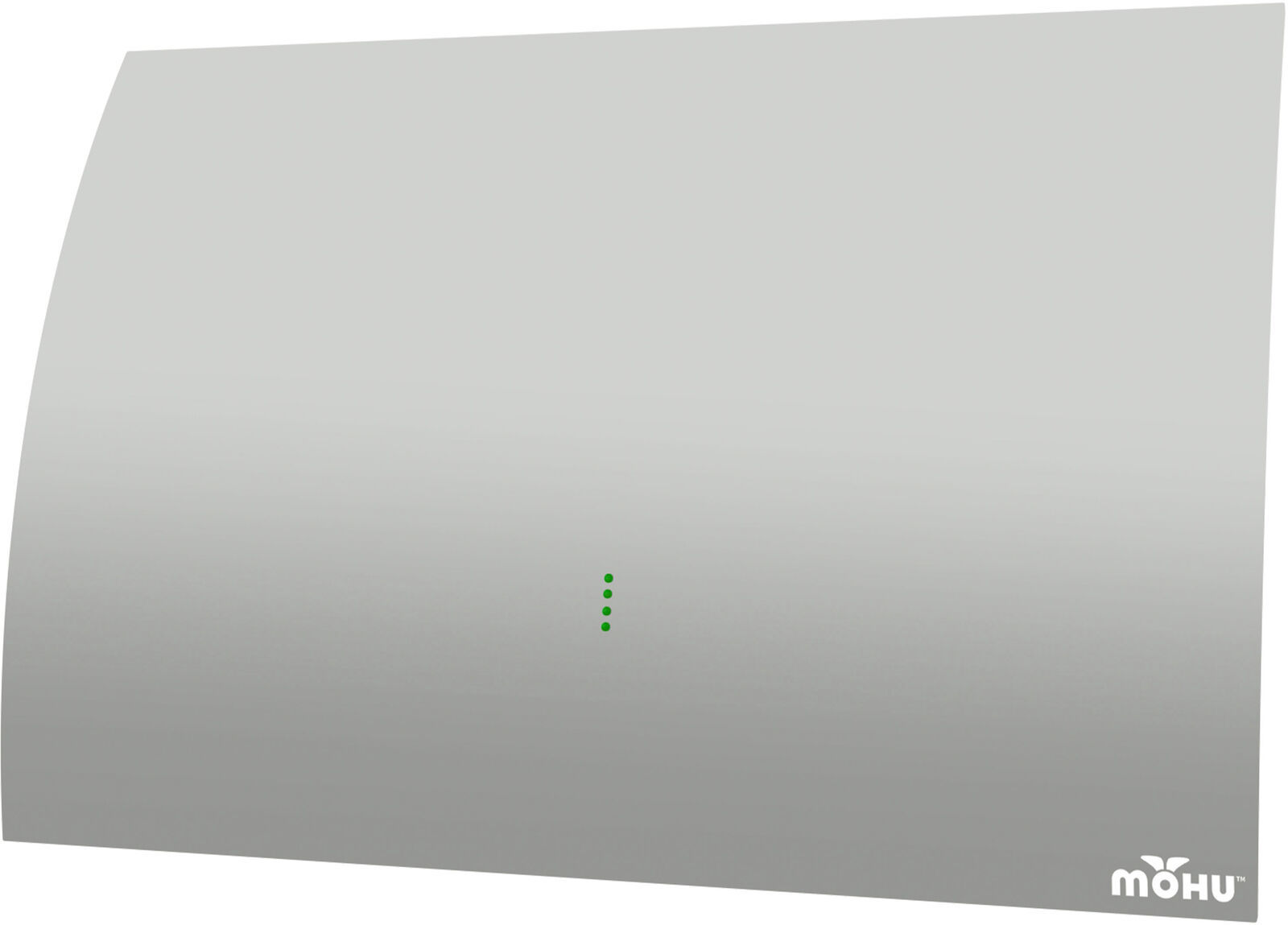 Mohu - Gateway Plus Amplified Indoor HDTV Antenna, 60-mile Range - Gray