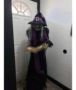 Animated Motion Spell-Casting Witch ANIMATRONIC Halloween Prop - $249.47