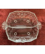 Vtg Navarre Clear 2-part Relish Baroque Fostoria - $23.07 CAD
