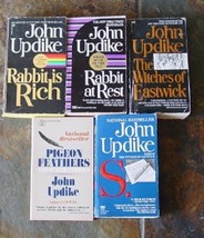 5 JOHN UPDIKE-Rabbit is Rich-At Rest-Pigeon Feathers+ Vintage Paperbacks - £20.09 GBP