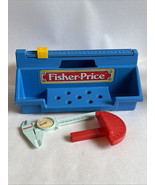 Fisher Price 1993 Action Tools Blue Tool Tray Box Caliper Miter Gauge Parts - $10.33 CAD