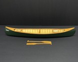 Vintage Orvis Wooden Model Salesman&#39;s Sample Canoe with Oars 15¾ inch Rare - $93.16