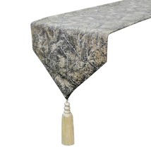 Silvery Stardust - Silver Jacquard Decorative Table Runner - £37.59 GBP+