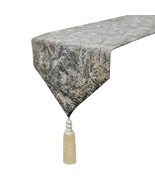 Silvery Stardust - Silver Jacquard Decorative Table Runner - £37.41 GBP+
