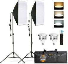 Tecdigbo 95W Softbox Lighting Kit, Photography Studio Light E27 6500K, Etc. - $90.95