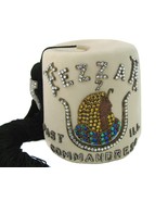 VTG Commandress Daughters of Isis Masonic Rhinestone Fez Hat  Shriner Fr... - $66.28