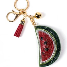 Bling Crystal Watermelon Fruit Tassel Keychain Keyring Bag Purse Charm - $13.86