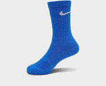 NIKE EVERYDAY PLUS Performance Cushion Crew Socks ROYAL BLUE WHITE WOMEN... - $13.76