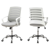 White Grey Foam Metal Nylon  Multi Position Office Chair - £201.48 GBP