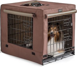 DONORO Dog Crates for Med Dogs Indoor, Double Door Dog Kennels (30 Inch Kit) - £32.89 GBP