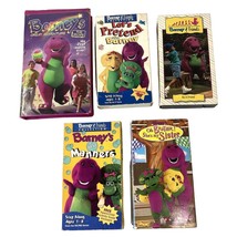 5 Barney VHS Video Tape Sing-Along Great Adventure Manners Pretend Be Friend Lot - £31.65 GBP