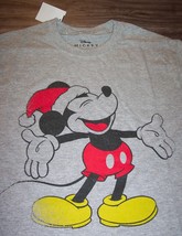 Walt Disney Retro Mickey Mouse In Santa Hat Christmas T-Shirt Small New w/ Tag - £15.46 GBP