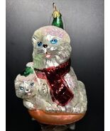 Christopher Radko Retired 1996 Snow Kitties 6" Ornament - $17.79