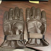 Men Motorcycle Dress Fashion Winter Lined Leather Gloves Brown XL - $10.92