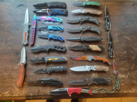 Lot Of 25 Tactical Style Knives New and Used - $178.19
