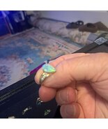 14k Opal &amp; Diamonds Yellow Gold Ring ULTRA RARE HORSETAIL CENTERED INCLU... - $1,200.00