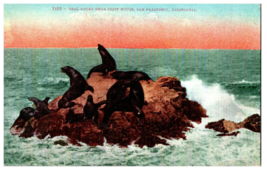 No.2017 Seal&#39;s Rock near Cliff House San Francisco, CA Mitchell Postcard - £13.37 GBP