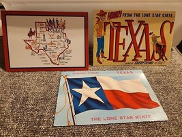 Lot Of 3 Vtg Postcards Of Texas, Lone Star State, Austin, Dallas, Cowboys - £3.23 GBP