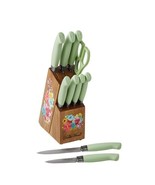 Pioneer Woman ~ 11-Pc. Set ~ Stainless Steel Knives ~ Wooden Block ~ SAG... - $71.61 CAD