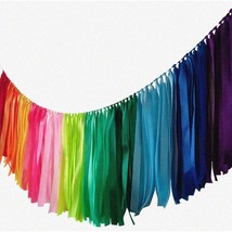 Rainbow Dreams: 40&quot; Pastel Ribbon Garland for Baby Shower, Birthday Party, Nurse - £25.26 GBP