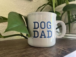 DOG DAD Mug White Blue Bone Paw Print Inside Camp Coffee Father’s Day NEW - £11.63 GBP