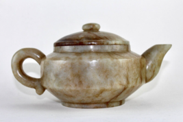 Vintage Natural Nephrite Jade 5029 Ct Old Gemstone Carved Tea Pot For Home Decor - £5,179.85 GBP