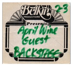 April Wine Backstage Pass February 3 1979 Richfield Ohio - $34.64