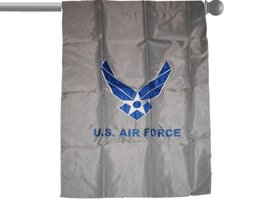 28x40 Embroidered Double Sided U.S. Air Force Airforce Wings Grey Garden Pole Sl - £15.80 GBP