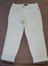 Talbots Pants Seafoam Green Crop Jeans Womens Size 10 Stretch Pockets - $19.95