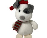 Target Dog Small Plush White Gray Red  Stuffed Animal With Scarf and Hat... - £11.84 GBP