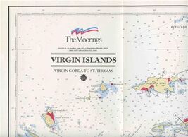 The Moorings Virgin Islands Map With Inset maps of Road Harbor and Gorda... - $14.85