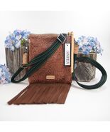 Consuela Sally Tooled Leather Mini Explorer Cruise Fringe Crossbody Bag NWT - $222.26