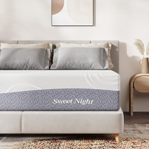 Sweetnight King Mattress, 12 Inch Gel Memory Foam Mattress For Comfy, Gray/White - £395.08 GBP