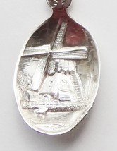 Collector Souvenir Spoon Netherlands Holland Rotary Windmill Repousse Bowl - $14.99
