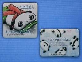 Koro Koro San-X Metal Pin Can Badge Tare Panda Set of 2 - £32.04 GBP