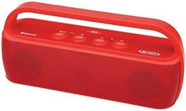 JENSEN SMPS-627-R Bluetooth Portable Wireless Stereo Speaker, Red - £42.21 GBP