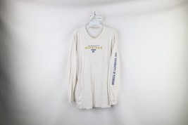 Vintage Mens Large Thrashed Spell Out University of Michigan Long Sleeve T-Shirt - £31.54 GBP