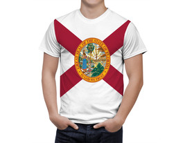 Florida State shirt Proud Florida Flag Coat of Arms Fan Sport T-Shirt Gift - £25.49 GBP