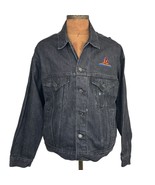 Vintage 90&#39;s HOLLYWOOD PICTURES Black Denim Jacket Men&#39;s Size XL PreOwned - £29.87 GBP