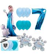 Frozen Airwalker Deluxe Balloon Bouquet - Blue Number 7 - £36.05 GBP